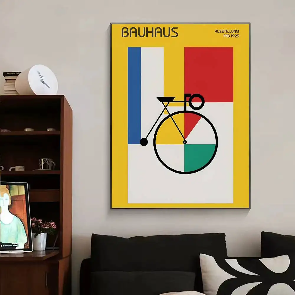 Rowerowy plakat w stylu Bauhaus Zielony