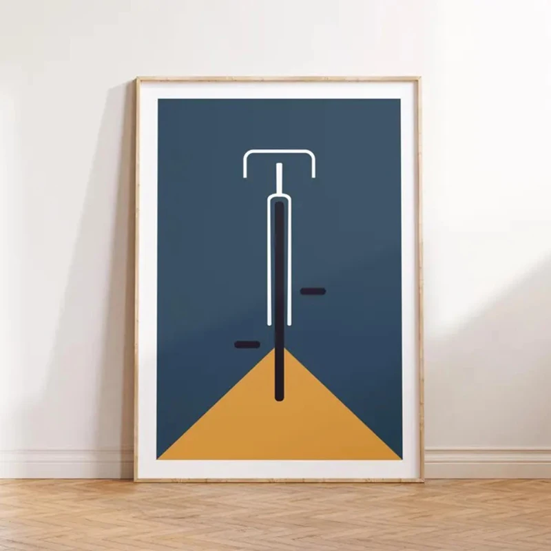 Rowerzysta - minimalistyczny plakat na płótnie Burgundia