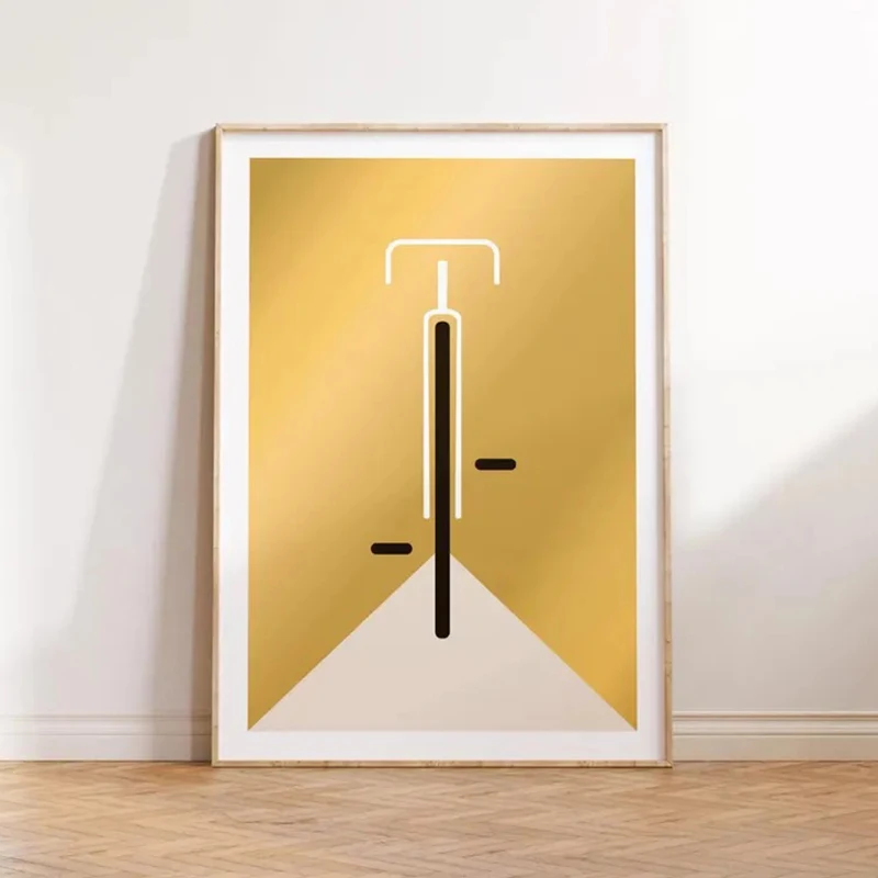 Rowerzysta - minimalistyczny plakat na płótnie Czerwony