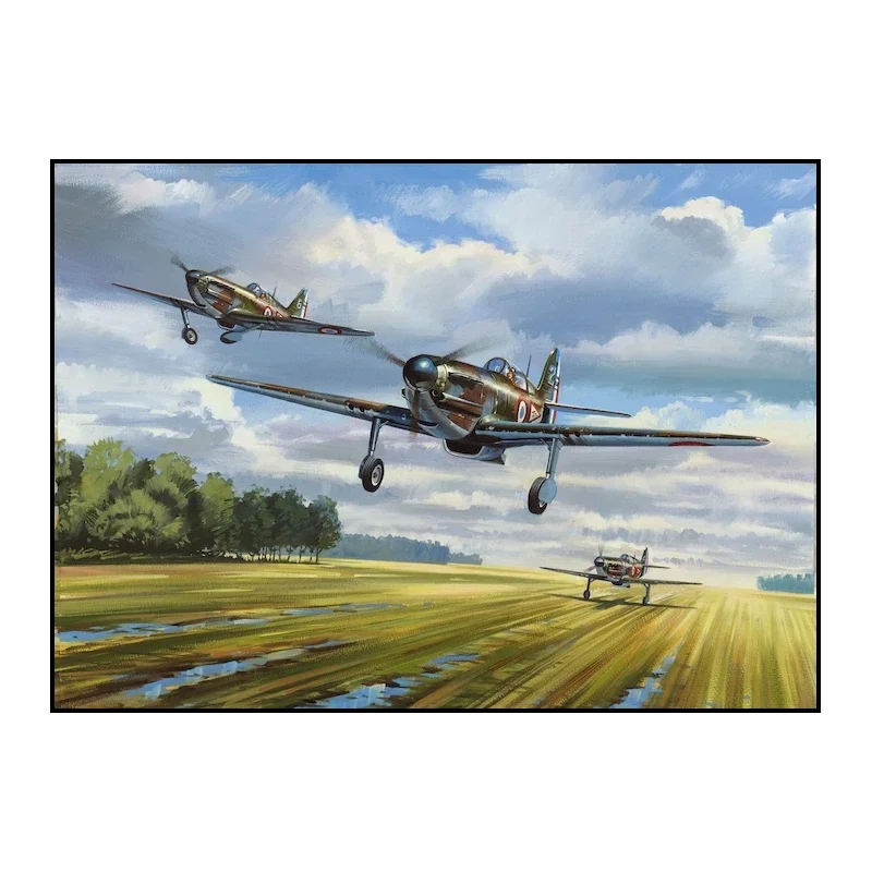 Samolot turbinowy - plakat vintage Czarny