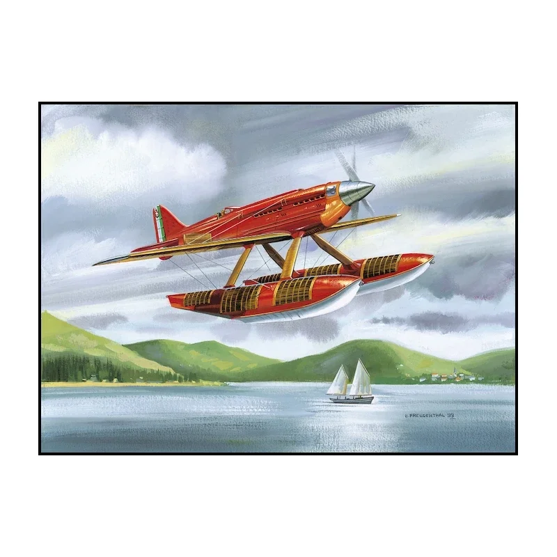 Samolot turbinowy - plakat vintage Zielony
