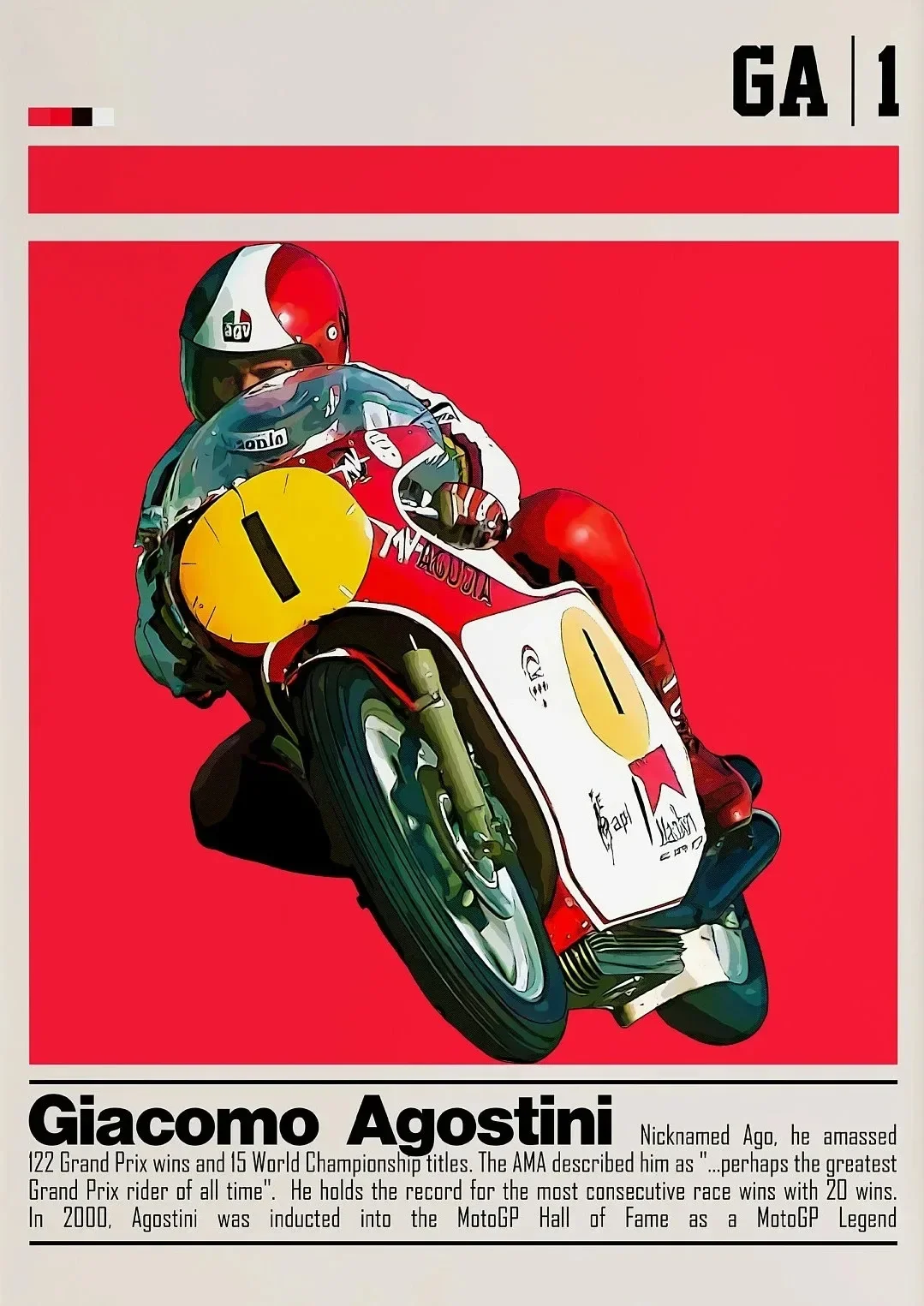 Sporty motorowe - nowoczesny plakat na płótnie Biały
