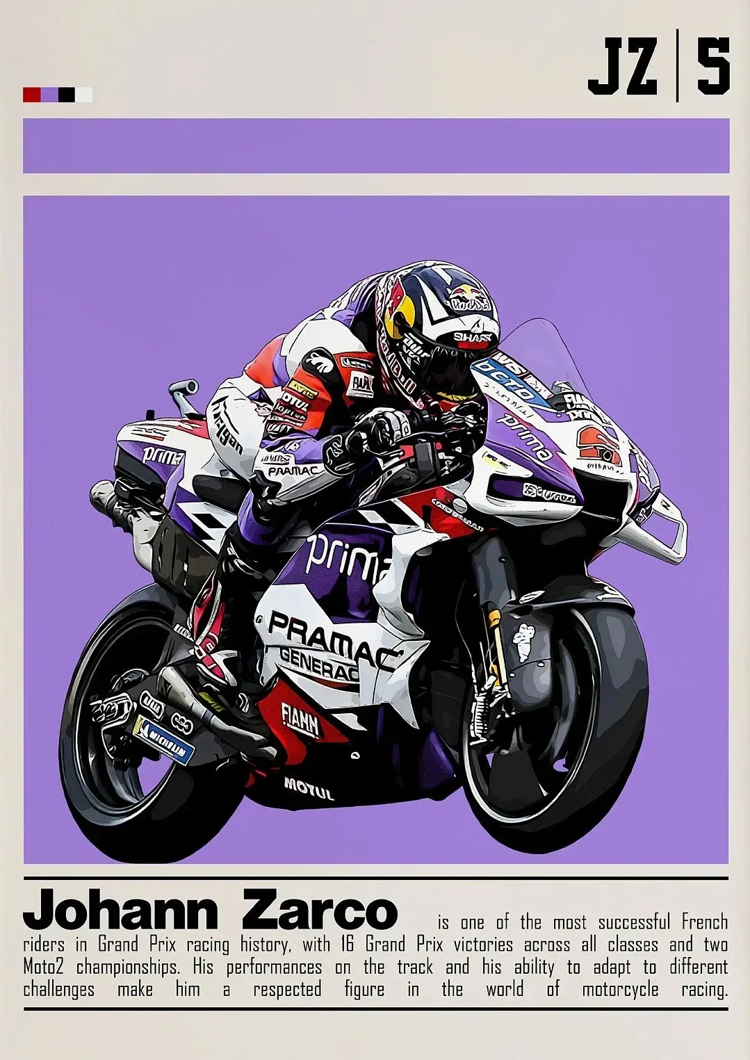 Sporty motorowe - nowoczesny plakat na płótnie Jasnożółty
