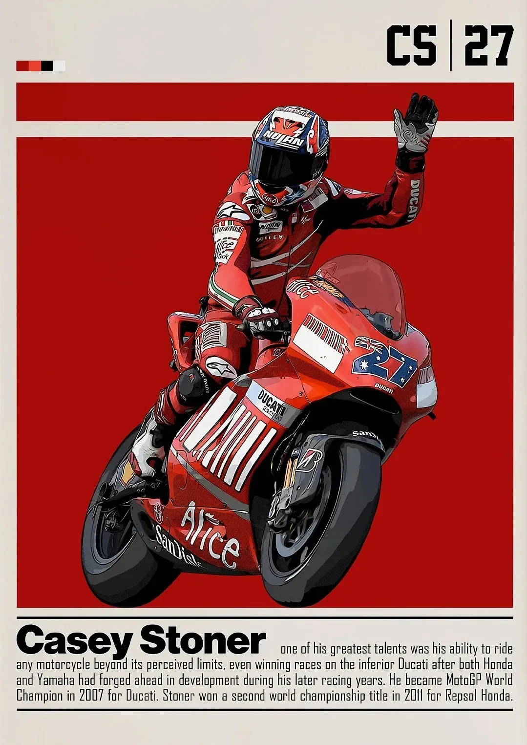 Sporty motorowe - nowoczesny plakat na płótnie Jasny