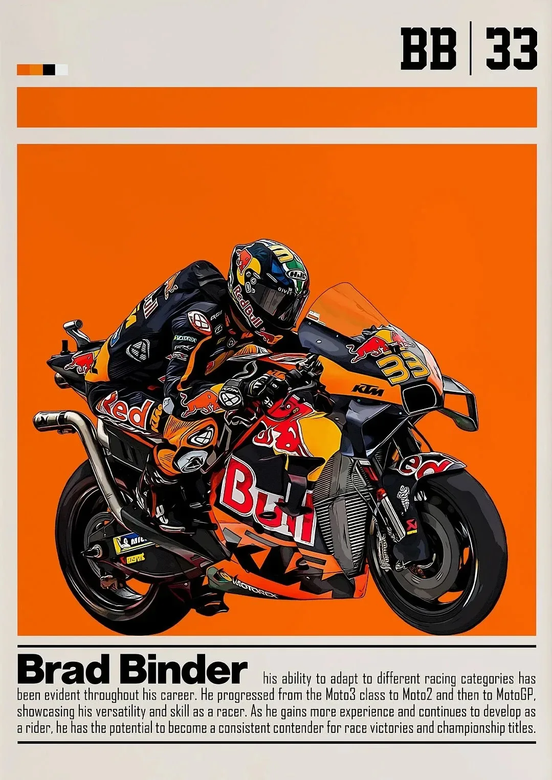 Sporty motorowe - nowoczesny plakat na płótnie Pomarańczowy