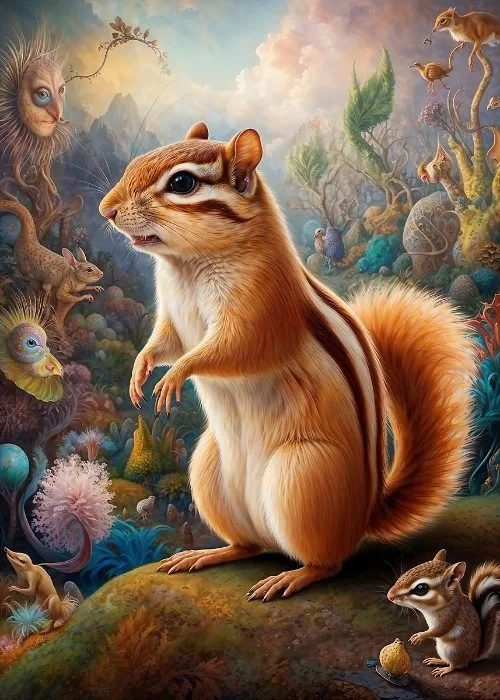 Surrealistyczne safari - plakat ze zwierzętami Wielo