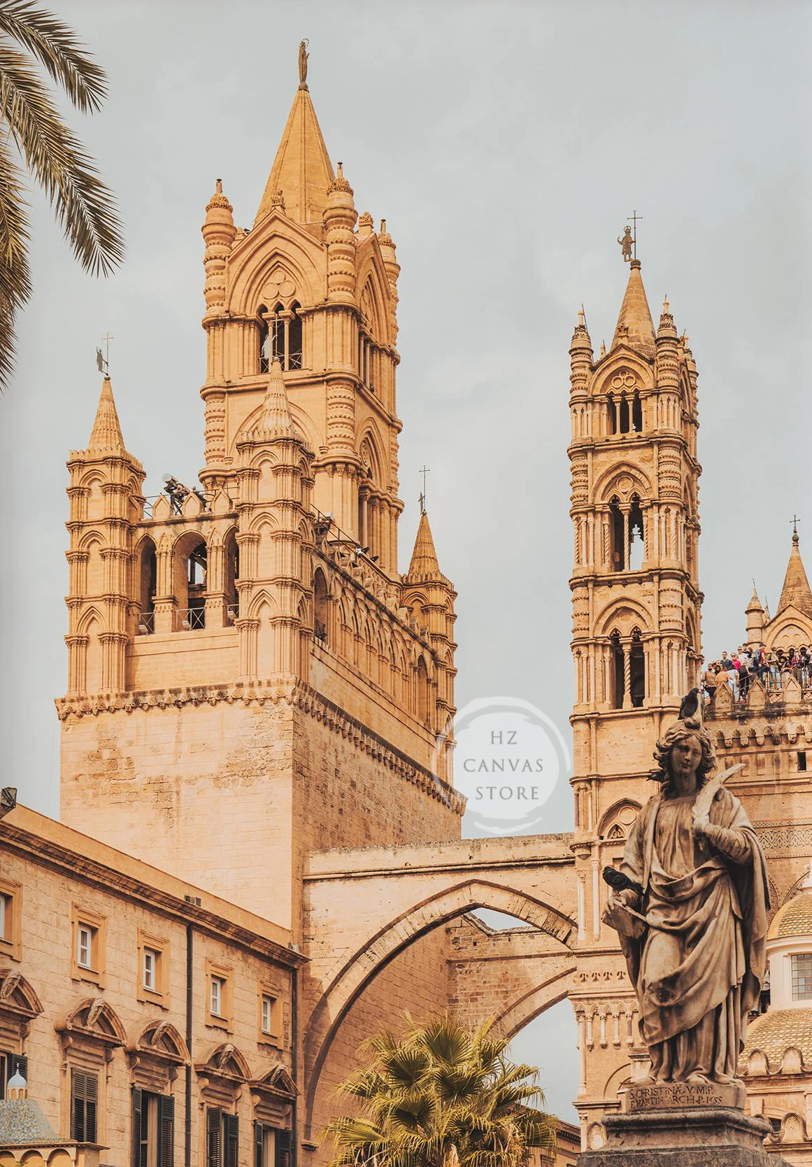 Sycylia i Palermo - zestaw 6 plakatów podróżniczych żółty