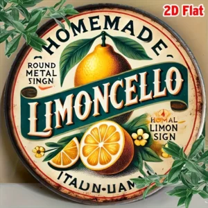 Tabliczka vintage limoncello - cytryny i kwiaty