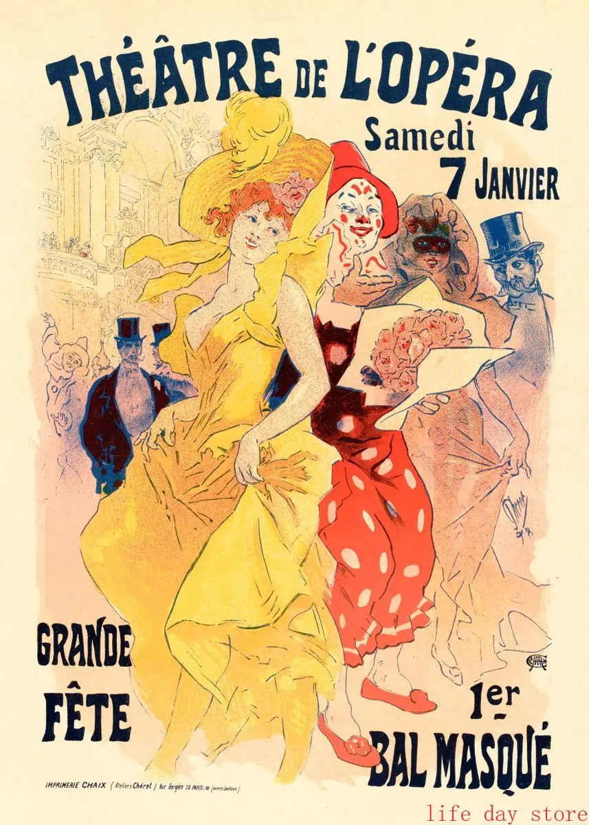Tańcząca kobieta - plakat art nouveau Burgundia