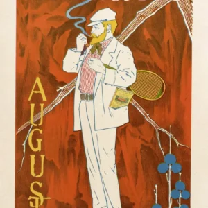 Tańcząca kobieta - plakat art nouveau Czerwony