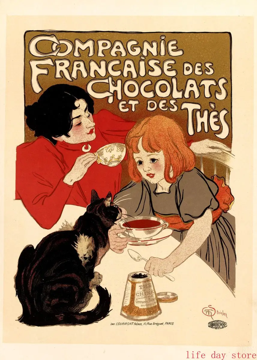 Tańcząca kobieta - plakat art nouveau Jasnoszary