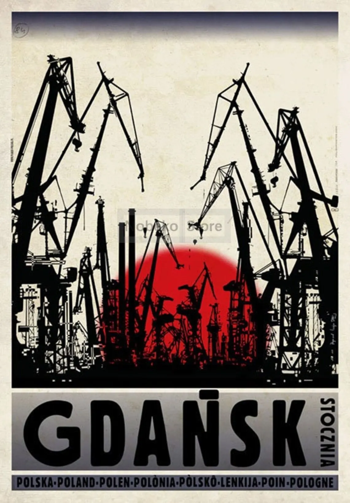 Tatry - retro plakat górski na płótnie Biały