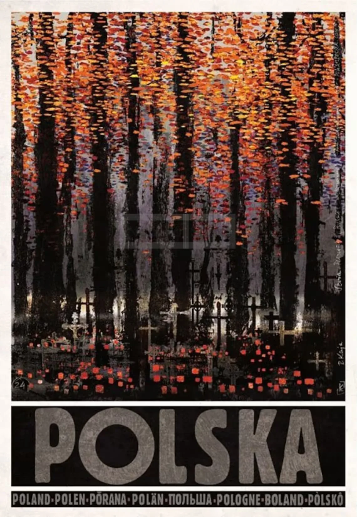 Tatry - retro plakat górski na płótnie Czekolada