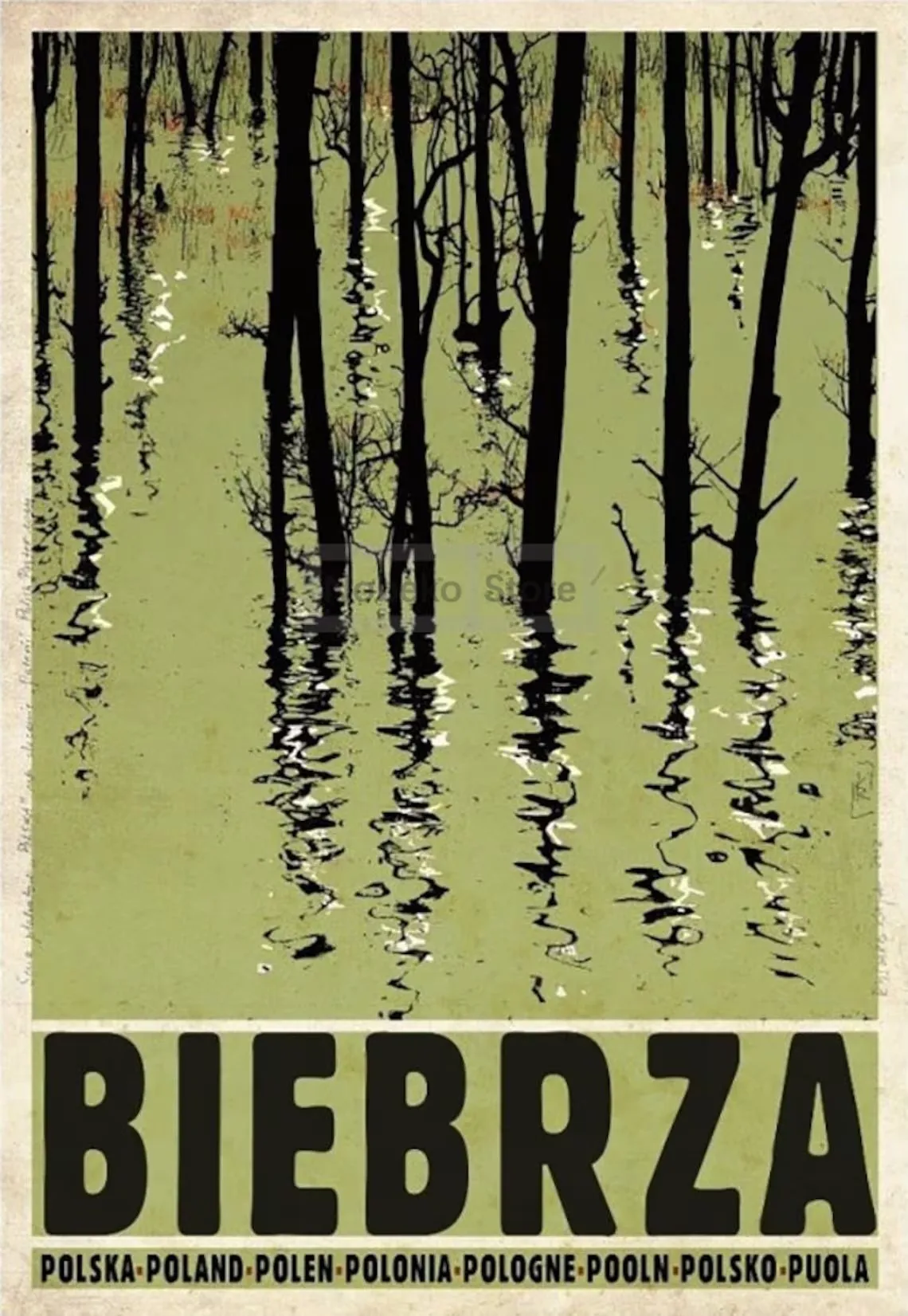 Tatry - retro plakat górski na płótnie Czerwony