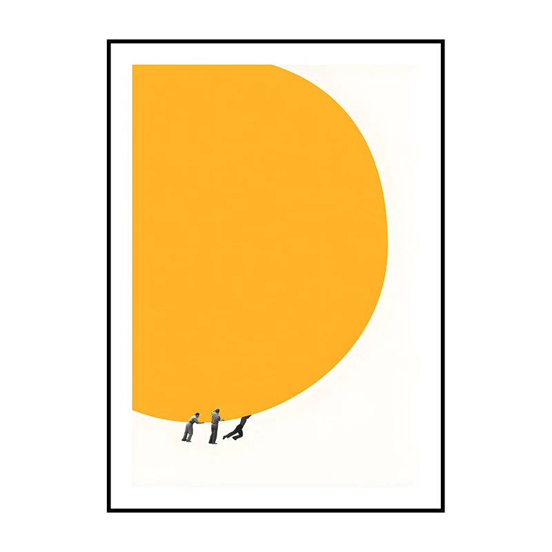 Ty i ja - abstrakcyjny plakat vintage w stylu retro Jasnozielony