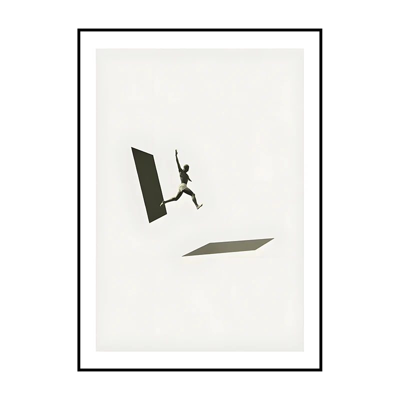 Ty i ja - abstrakcyjny plakat vintage w stylu retro Niebieski