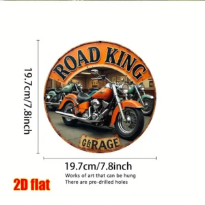 Vintage garaż motocyklowy - plakat retro Czarny