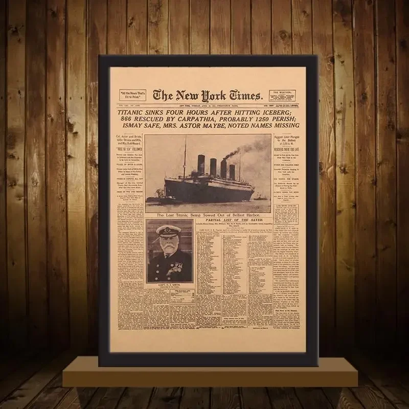 Vintage plakat gazety z 1912 roku Czarny
