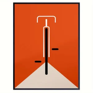 Vintage rower - plakat w stylu retro Biały