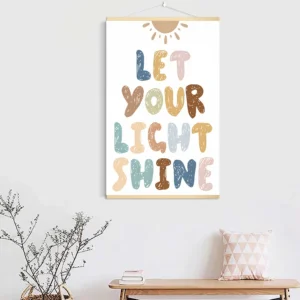 Werset biblijny w stylu boho - plakat ze sloncem Fioletowy