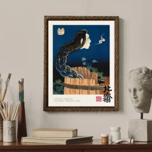 Wielka fala - japońska grafika Hokusai Niebieski
