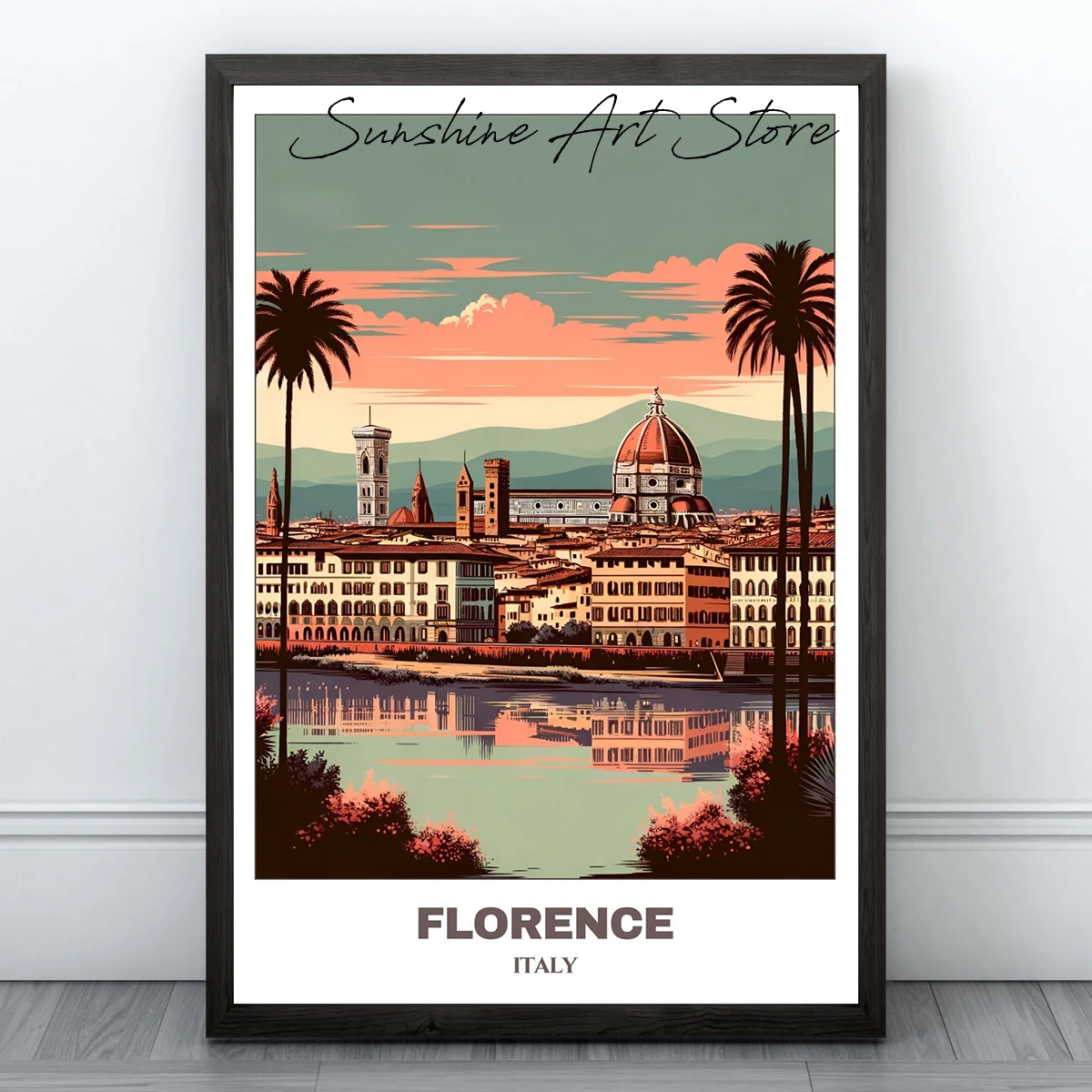 Włochy Wenecja Florencja - plakat pejzaż Burgundia