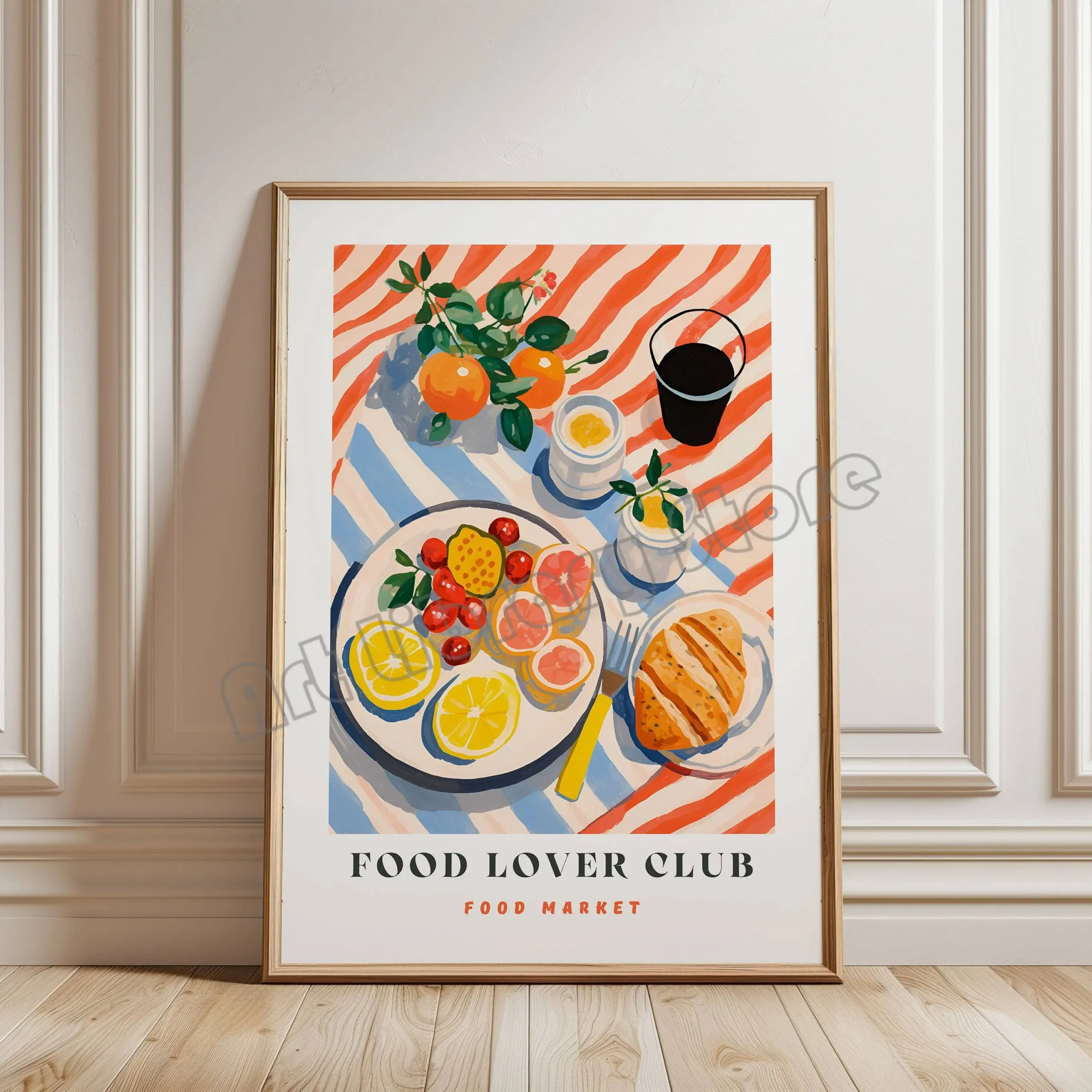 Włoskie przysmaki retro – plakat do kuchni Czarny