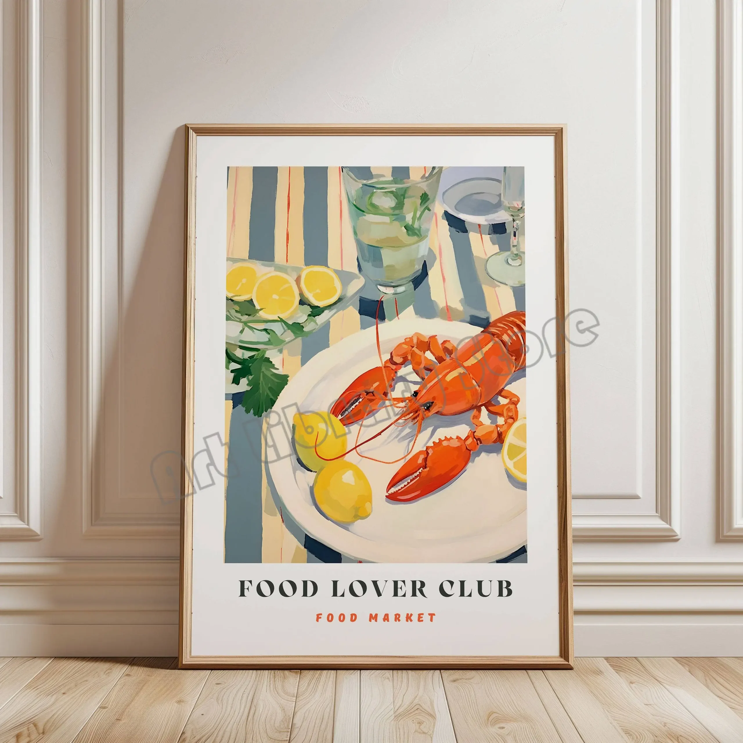 Włoskie przysmaki retro – plakat do kuchni Fioletowy/фиолетовый