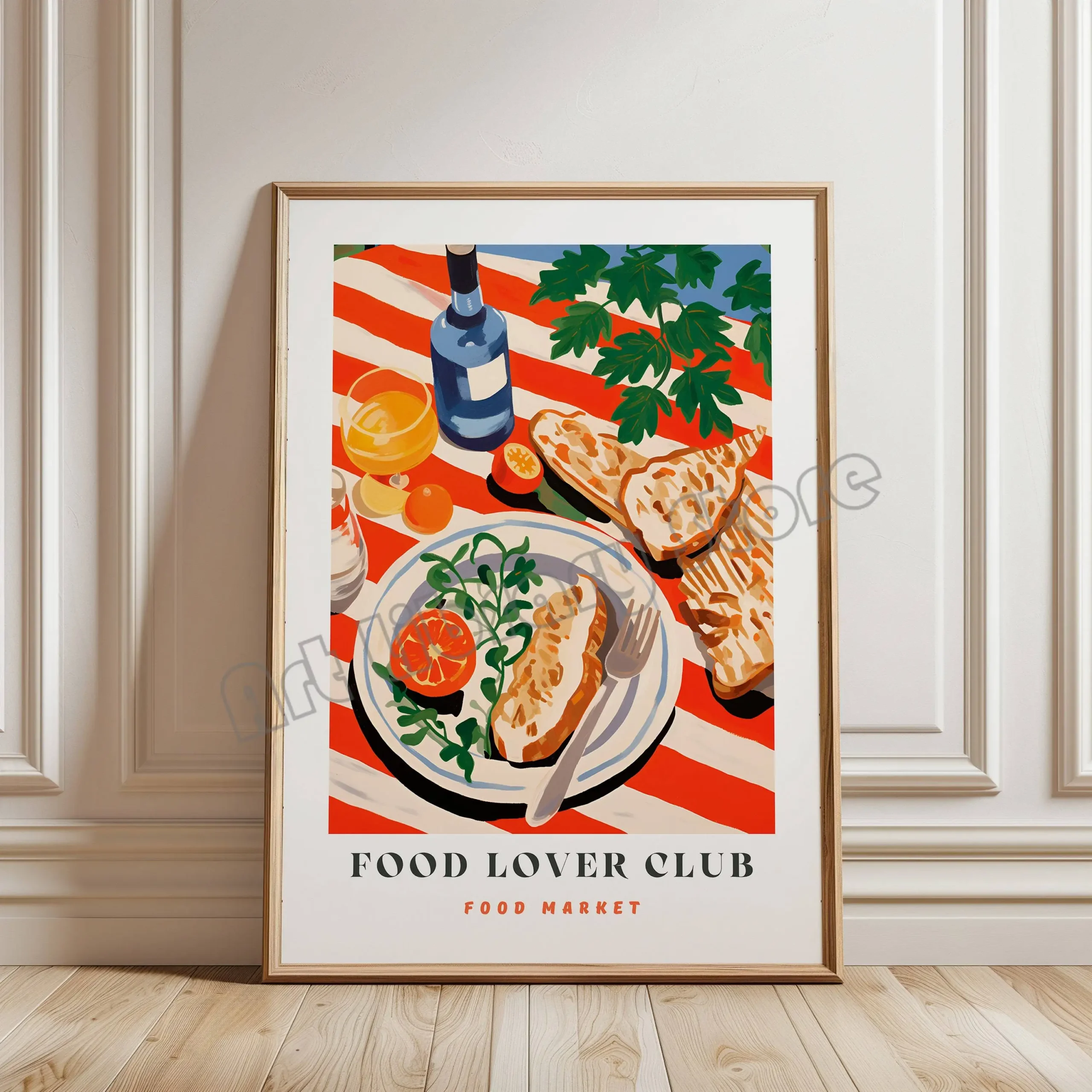 Włoskie przysmaki retro – plakat do kuchni Jasnozielony
