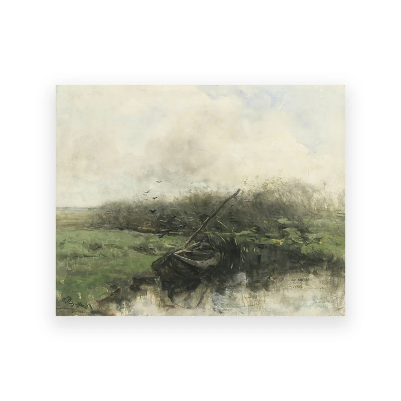 Żaglówka - akwarelowy plakat w stylu farmhouse Burgundia