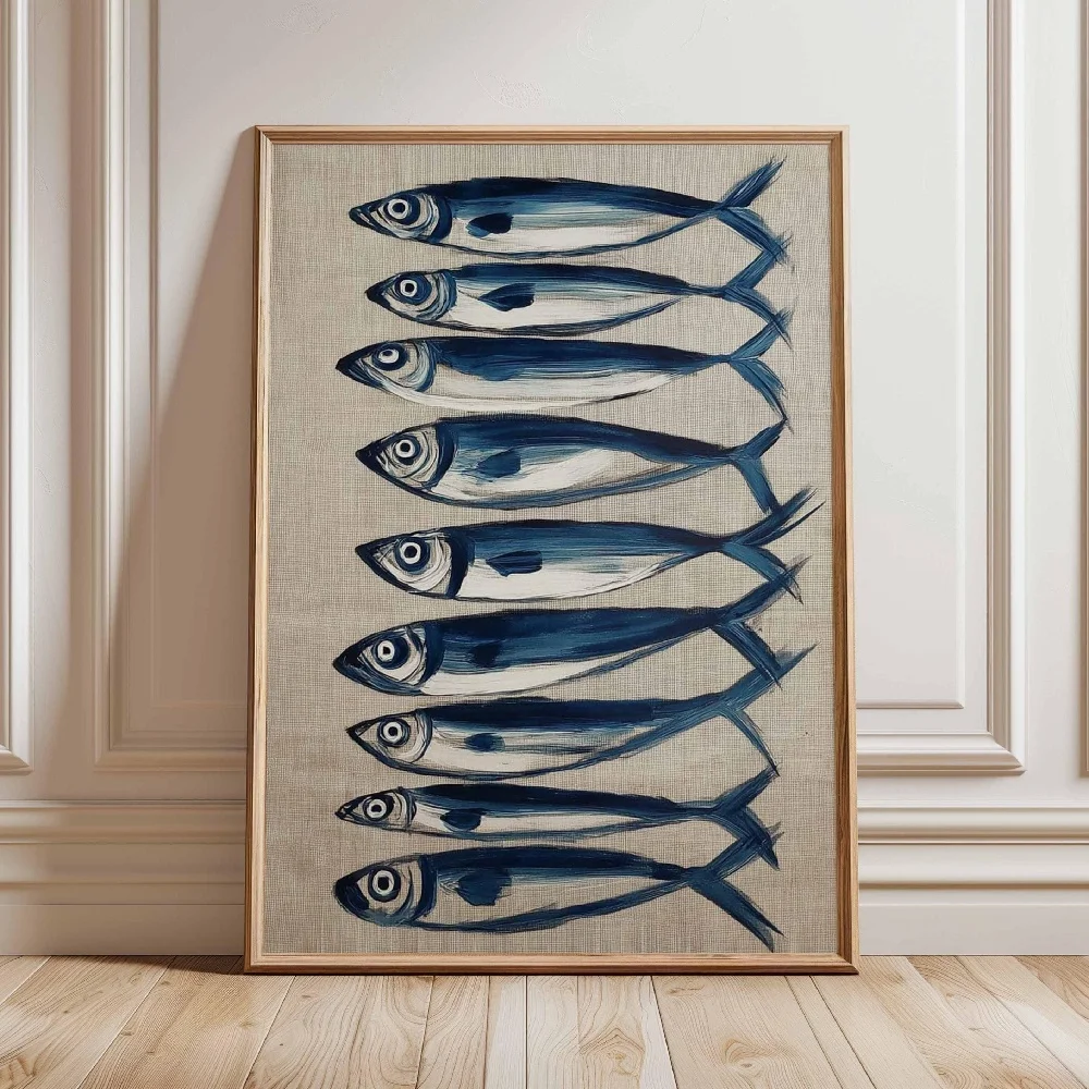 Złote rybki koi w stawie - plakat zen Turkusowy