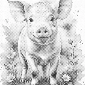 Zwierzę w kropki - artystyczny plakat na ścianę żółty